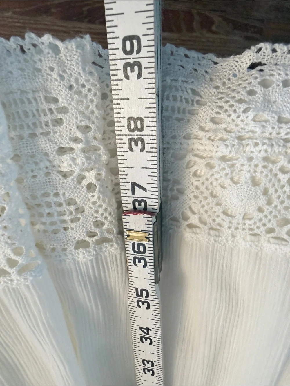 VINTAGE 70s Lily Simon Montreal Lace Prairie Maxi Dress + Matching Scarf - Picture 13 of 14